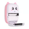 Impressora térmica de recibos Extralink EPP-001 com 5 rolos de papel térmico autoadesivo, rosa