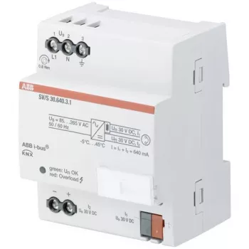 Fonte de alimentação/inversor ABB SV/S30.640.3.1 — saída 30 V, entrada 85–265 V, cinzento, caixa de plástico (72×64,5×90 mm)