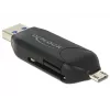 Leitor de cartões DeLOCK 91734 USB/Micro-USB preto