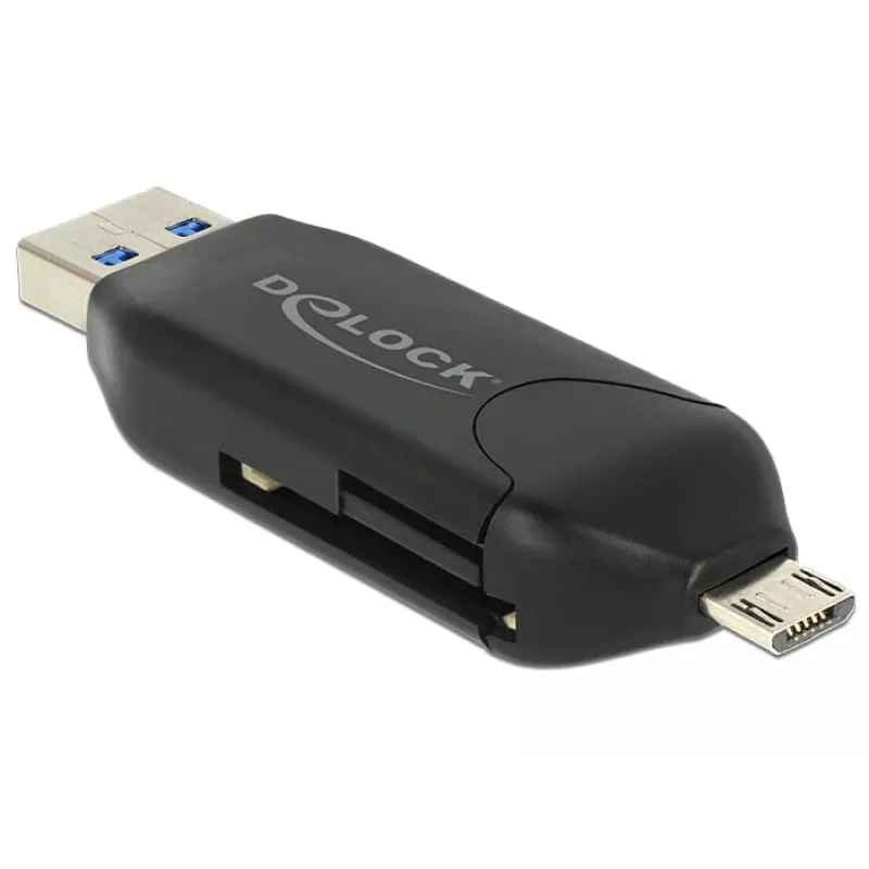 Leitor de cartões DeLOCK 91734 USB/Micro-USB preto