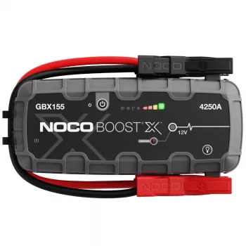 Arrancador de bateria para veículos NOCO GBX155, 4250 A de saída, 99 Wh Li-Ion, 60 W de potência de carregamento, IP65, lanterna LED integrada de 500 lm