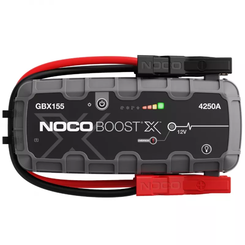 Arrancador de bateria para veículos NOCO GBX155, 4250 A de saída, 99 Wh Li-Ion, 60 W de potência de carregamento, IP65, lanterna LED integrada de 500 lm