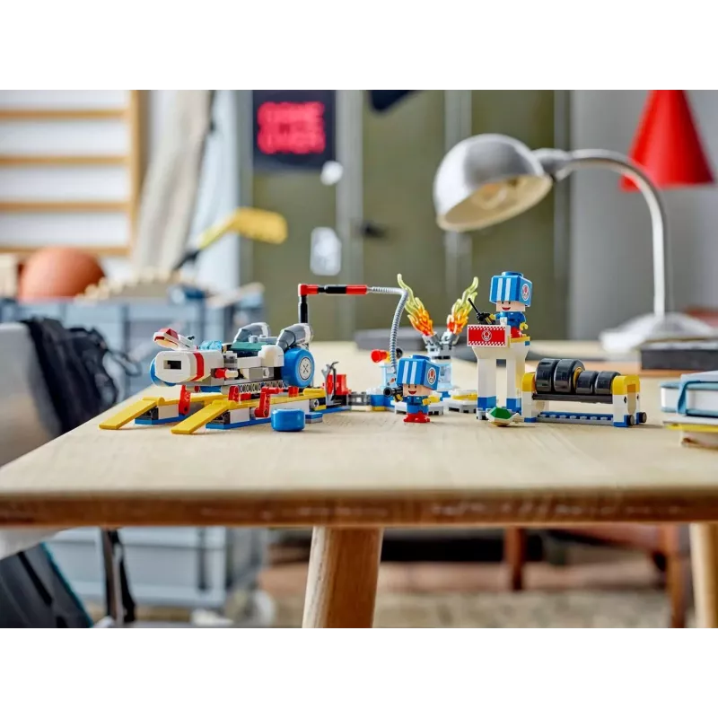 Brinquedo de construção LEGO Conjunto 72035 Super Mario Mario Kart Oficina do Toad, níveis interativos e figuras