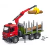 Camião grua BRUDER 03669 verde vermelho idade recomendada 4 anos