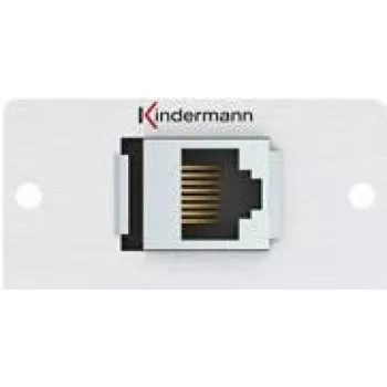 Kindermann Konnect 50 alumínio - faceplate modular snap-in - RJ-45