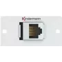 Kindermann Konnect 50 alumínio - faceplate modular snap-in - RJ-45