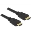 Cabo HDMI High Speed com Ethernet Delock 84751, HDMI-A macho para HDMI-A macho (19 pinos), 4K, 28 AWG, 0,5 m, preto