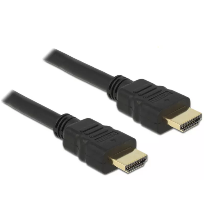 Cabo HDMI High Speed com Ethernet Delock 84751, HDMI-A macho para HDMI-A macho (19 pinos), 4K, 28 AWG, 0,5 m, preto