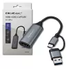 Adaptador USB-C para USB-A e HDMI 4K 30Hz QOLTEC em alumínio