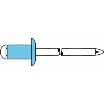 Rebite cego GESIPA VA A2 4×8 mm para 2,5–4,5 mm, cabeça redonda chata