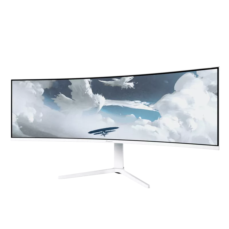 Monitor curvo Arozzi Nova 49 polegadas (124,5 cm) Dual QHD 5120×1440 LED VA, 32:9, 4 ms, hub USB, altifalantes, branco