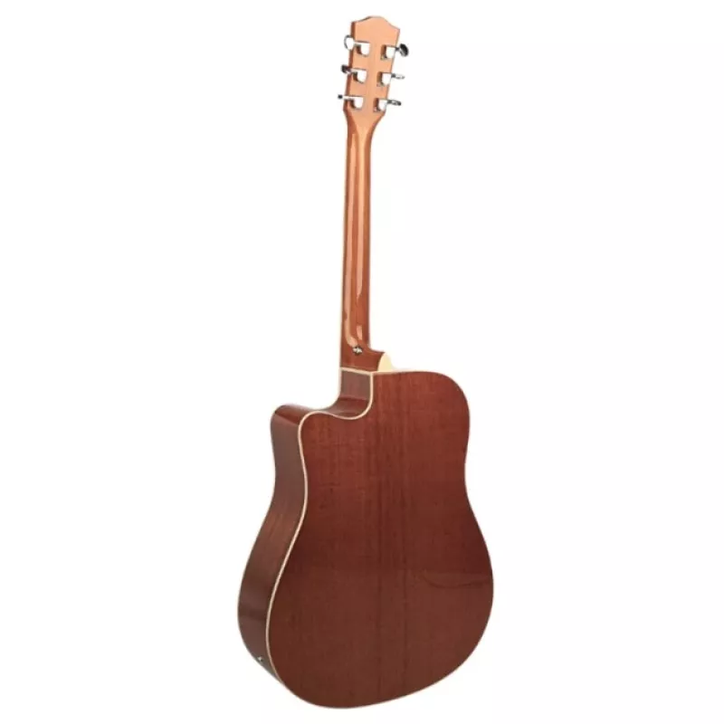 Guitarra eletroacústica V-tone VEAG1 CE 4/4 madeira — Dreadnought tamanho completo, Cutaway, tampo em abeto, fundo e ilhargas em mogno, pré-amplificador incorporado