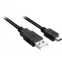Cabo USB 2.0, ficha USB-A > ficha Mini-USB (preto, 0,5 metros, duplamente blindado)