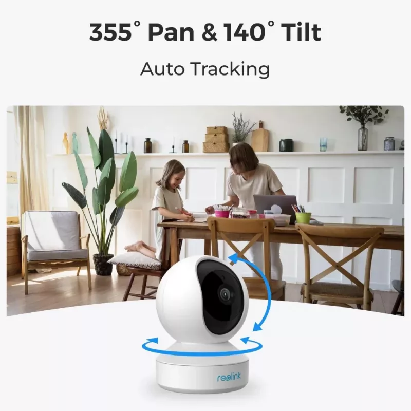 Reolink E Series E330 5MP Câmara de vigilância WLAN panorâmica e inclinável para interior (WCEP5MP04PTW)