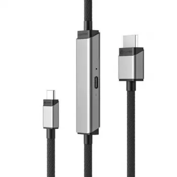 Adaptador de cabo de vídeo ALOGIC ULCHDPD01-SGR 1 m USB Type-C HDMI + USB prateado