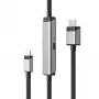 Adaptador de cabo de vídeo ALOGIC ULCHDPD01-SGR 1 m USB Type-C HDMI + USB prateado