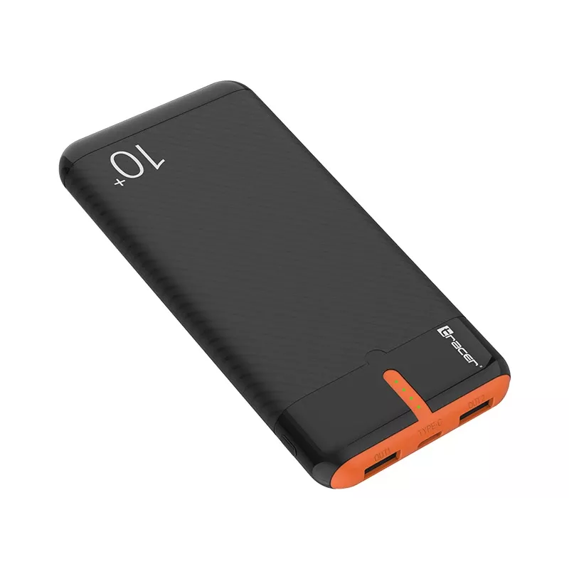 PowerBank EnerGo 10000mAh preto-laranja