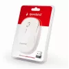 Rato sem fios GEMBIRD MUSW-4B-01-W, ambidestro, ótico 1600 DPI, 4 botões, RF Wireless, branco