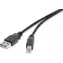 Cabo USB 2.0 Renkforce 1487688, 0,3 m, preto, contactos dourados