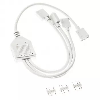 Cabo divisor Kolink ARGB 1 para 3 PGW-AC-KOL-156 30 cm branco