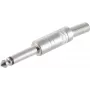 Ficha jack mono 2‑polos 6,3 mm ShiverPeaks 22220506 metal, ficha mono 6,3 mm