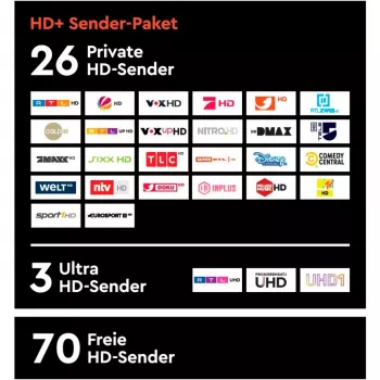 Cartão HD plus HD+ incl. 12 meses pacote de canais HD+