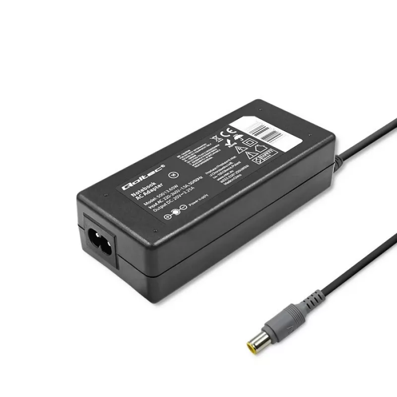Fonte de alimentação Qoltec para IBM 65W 3,52A 20V 7,9x5,5 + Pin IBM 50013.65W