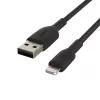 Cabo entrançado USB-Lightning 1 m preto