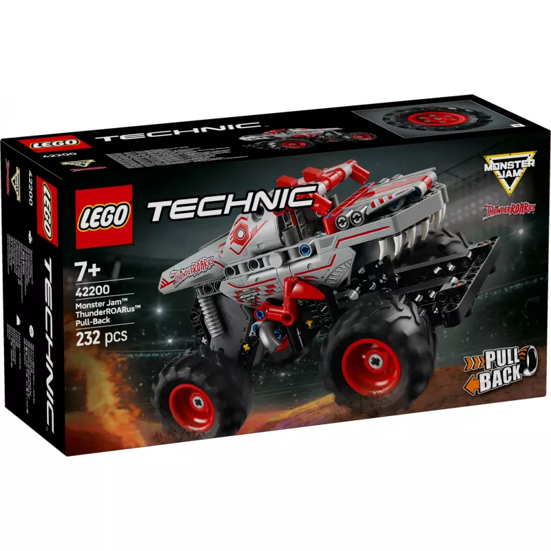 LEGO TECHNIC 42200 Monster Jam™ ThunderROARus™ com motor de retrocesso
