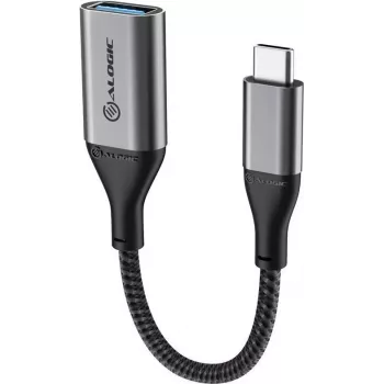 Alogic Super Ultra – Adaptador USB – USB-C de 24 pinos (M) para USB Type A (F) – USB 3.1 Gen 1 – 15 cm – cinzento-espacial (ULCAA-SGR)