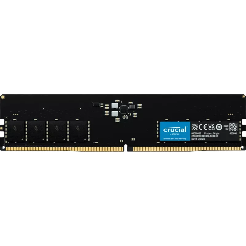 Memória Crucial CT16G48C40U5 DIMM, 1x 16 GB, DDR5, 4800 MHz, CL40, 1.1V, 16Gbit