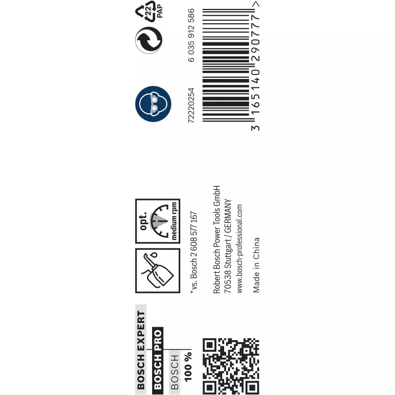 Conjunto de brocas Bosch HSS-G 5 unid. diâmetro 1 cm