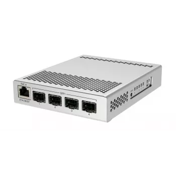 MikroTik | Switch | CRS305-1G-4S+IN | gerido via web | desktop | 1 Gbps (RJ-45) número de portas 1 | número de portas SFP+ 4