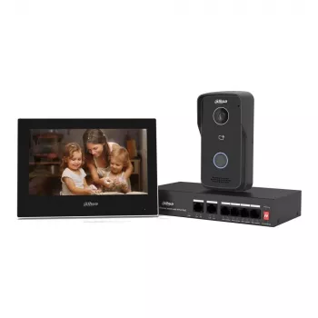 Videoporteiro DAHUA KTP03 monitor de 7 polegadas, ligação de 2 fios, PoE, 1024x600, câmara de 2-MP