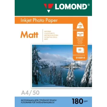 Papel fotográfico a jato de tinta Lomond mate 180 g/m² A4, 50 folhas