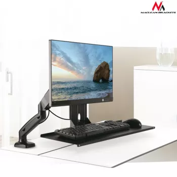 Maclean suporte para teclado, complemento para suporte de monitor, VESA 75x75, 100x100, MC-756