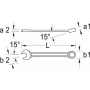 Chave combinada Gedore 6101190 profundidade 115 mm altura 60 mm peso 392 g
