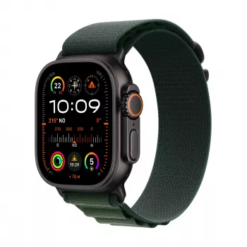 APPLE Watch Ultra 2 GPS + Cellular 49mm Caixa de titânio preto com bracelete Alpine verde-escuro - Large
