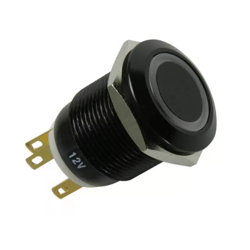 Lamptron LAMP-SW1912L-H botão antivandalismo 19 mm, Blackline, vermelho