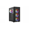Caixa de PC AEROCOOL PGS DESIGNER-G-BK-v1 Torre Midi ATX, vidro temperado, 4 ventoinhas RGB, suporta ATX, GPU 34,5 cm, dissipador da CPU 158 mm