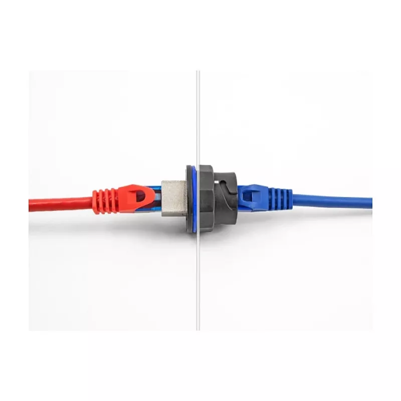 DeLOCK 67048 Tomada embutida / acoplador RJ45 Cat.6A, preto