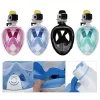 Máscara de snorkel de visão total Free Breath M2068G L/XL azul — visão total, tamanho L/XL