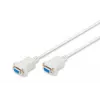 Cabo de ligação null modem Assmann. D-Sub9 M/M. 3,0 m. Coberturas de encaixe. be (AK-610100-030-E)