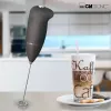 Clatronic MS 3089 Espumador de leite a pilhas, preto/aço inoxidável