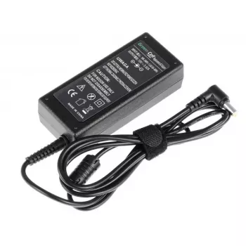 Fonte de alimentação Green Cell AD01P — 60 W, 19 V 3,42 A, fonte de alimentação para portátil para interiores, preto