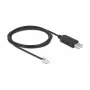 Cabo adaptador DeLOCK USB Type-A para série RS-232 RJ12 proteção ESD 2 m preto