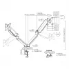 Suporte de secretária Sbox LCD-S024-2 (17-32/2x2-9kg/100x100)