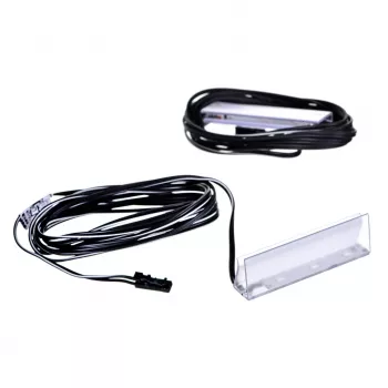 Projetor de superfície para prateleiras cama meble Cama azul 3LED, retangular, montagem à superfície, preto, alimentação elétrica