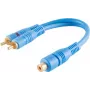 Cabo de áudio RCA 2 x RCA ShiverPeaks BS40053 0,2 m azul