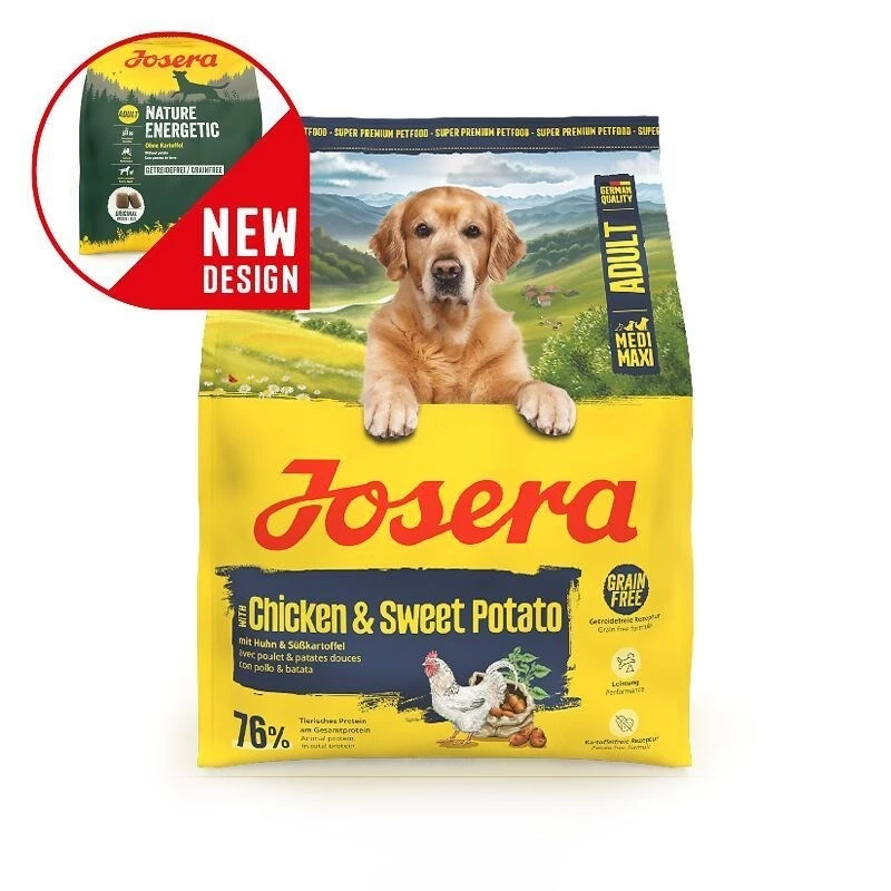 Comida seca para cães JOSERA Adult Chicken & Sweet Potato 3 kg — cães adultos, receita de frango